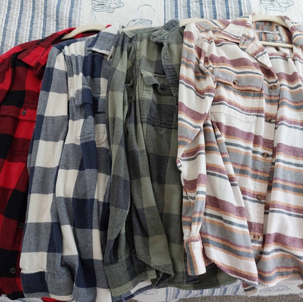 Lot of 4 Old Navy Cotton Flannels